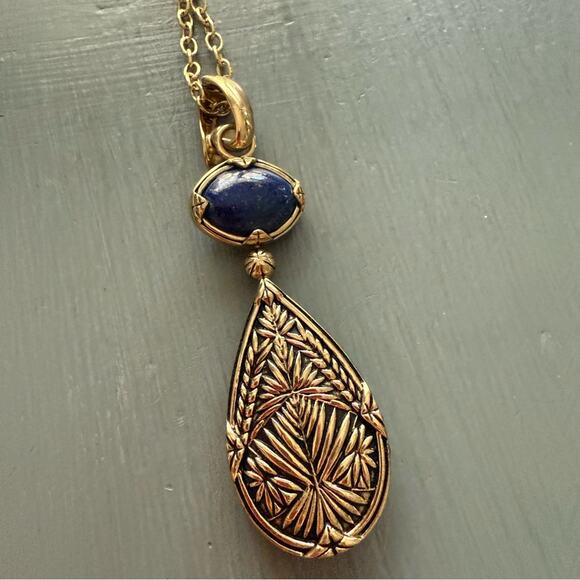 Barse Reversible Pendant Gold Tone Necklace - Picture 2 of 10